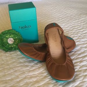 Tieks Chestnut Ballet Flats, size 8